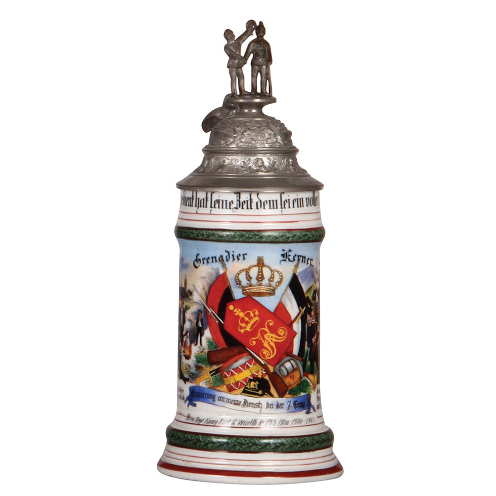 Regimental Stein 5L 10 8 Ht Gren Regt Nr 123 The Stein