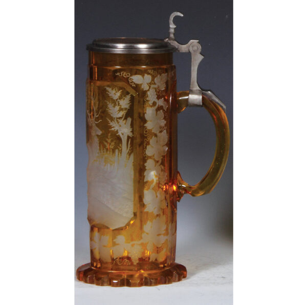 Glass stein, .75L, blown, mid 1800s - Image 2