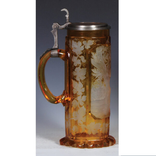 Glass stein, .75L, blown, mid 1800s - Image 3