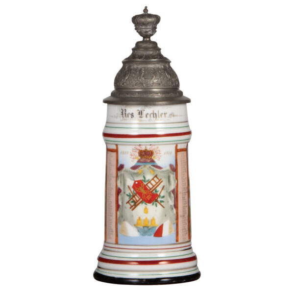 Regimental stein, .5L, Telegr. Batl. Nr. 3, Coblenz, 1899 - 1901