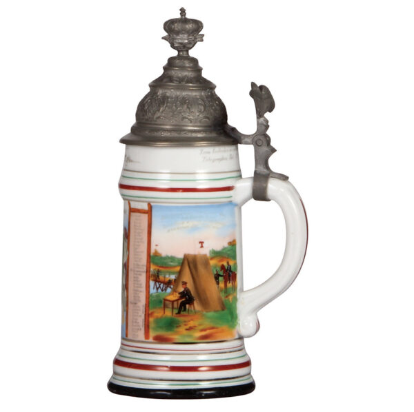 Regimental stein, .5L, Telegr. Batl. Nr. 3, Coblenz, 1899 - 1901 - Image 2