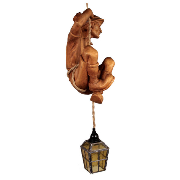 Black Forest hanging lamp wood carving - Image 3