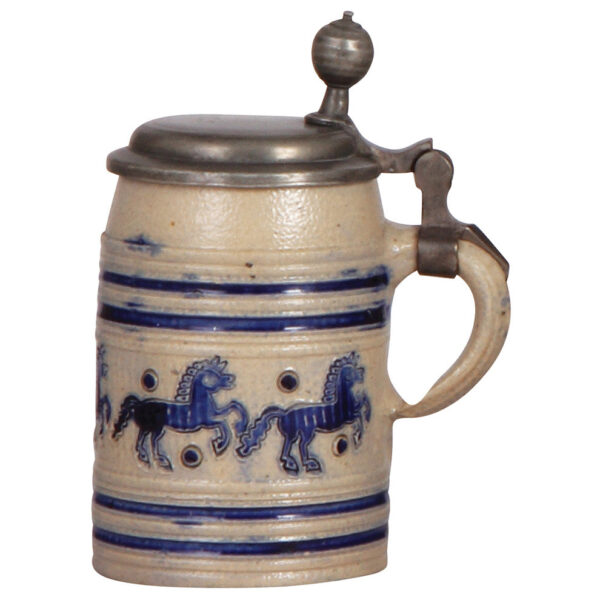 Stoneware stein, late 1700s, Westerwälder Walzenkrug - Image 2