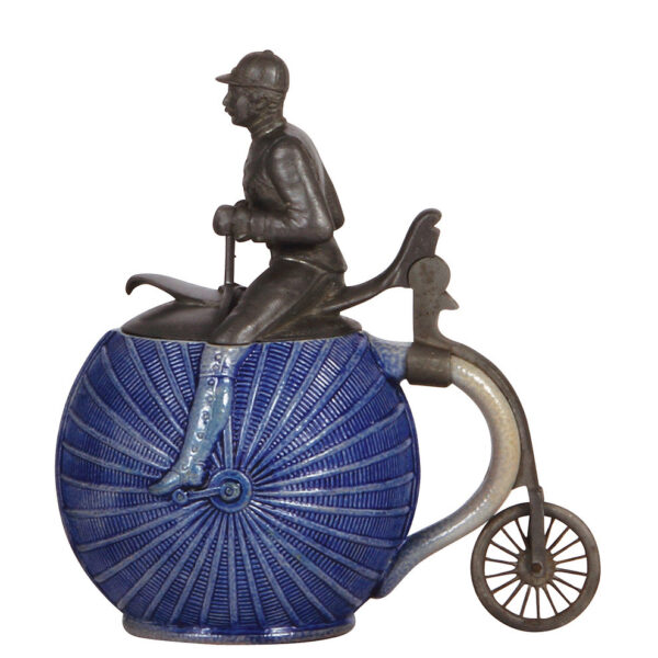 Character stein, .5L, stoneware, High-Wheel Bicycle