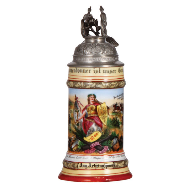 Regimental stein, .5L, Feld Artl. Regt. Nr. 35, Graudenz, 1906