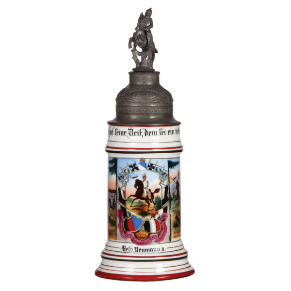 Regimental stein, .5L, Küras. Regt. Nr. 5, Westpr., [Riesenberg], 1904 - 1907