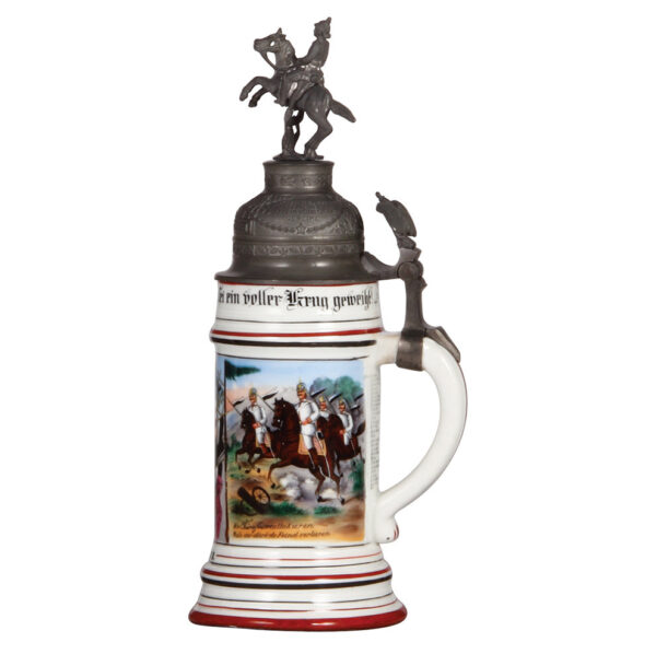 Regimental stein, .5L, Küras. Regt. Nr. 5, Westpr., [Riesenberg], 1904 - 1907 - Image 2