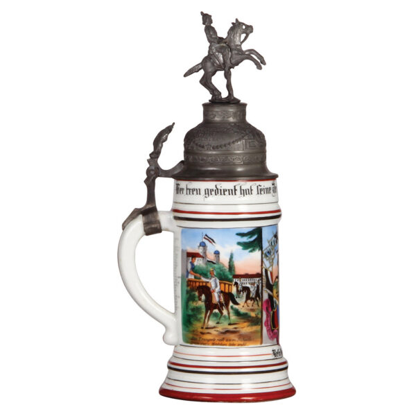 Regimental stein, .5L, Küras. Regt. Nr. 5, Westpr., [Riesenberg], 1904 - 1907 - Image 3