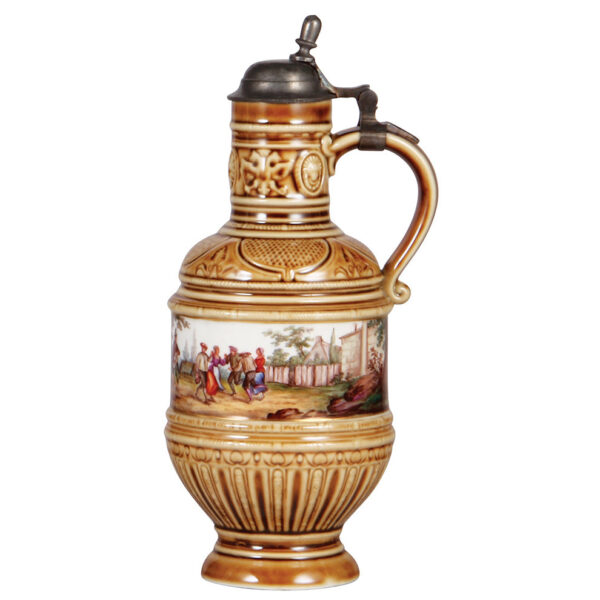 Porcelain stein, 11.8” ht.,  KPM Königliche Porzellan-Manufaktur Berlin