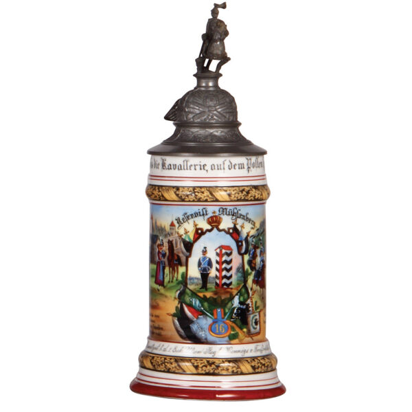 Regimental stein, .5L, Ulanen Regt. Nr. 16, Salzwedel, 1902 - 1905