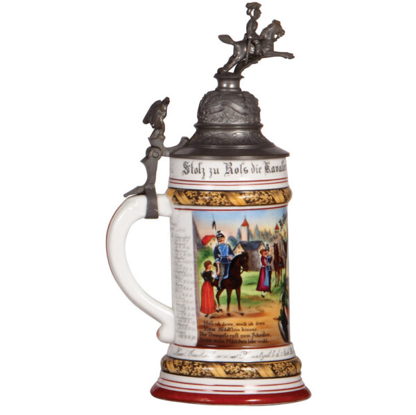 Regimental stein, .5L, Ulanen Regt. Nr. 16, Salzwedel, 1902 - 1905 - Image 3