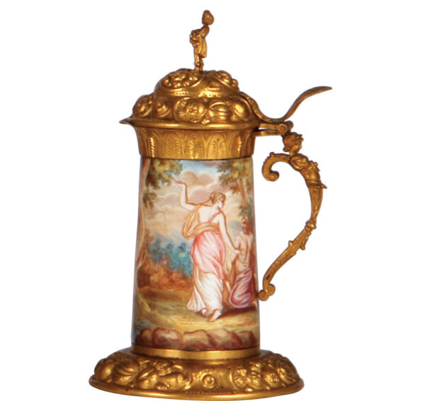 Enameled stein, 6.7" ht., late 1800s - Image 2