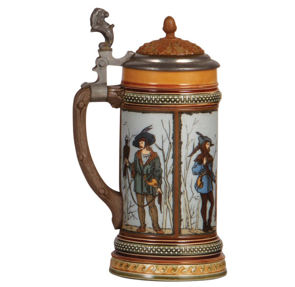 Mettlach stein, .5L, 1695 - Image 3