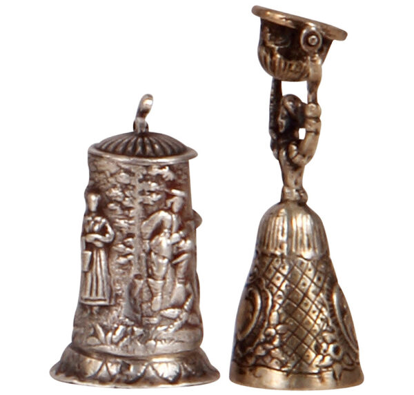 Silver miniatures, (two), stein, and wedding cup - Image 2