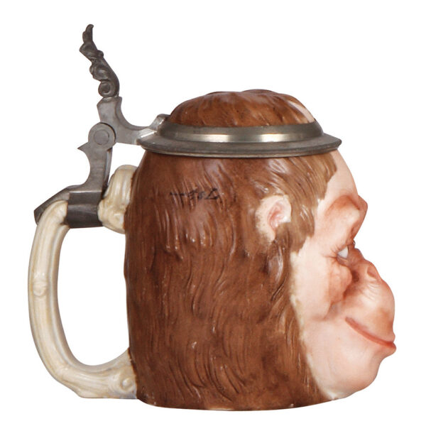 Character stein, .5L, porcelain, Monkey - Image 3