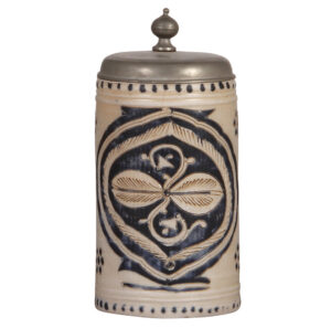 Stoneware stein, c.1800, Westerwälder Walzenkrug