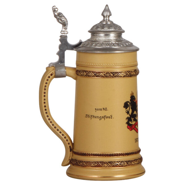 Mettlach stein, .5L, 2152, hand-painted - Image 3