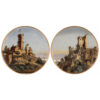 Mettlach plaques (pair), 17.5" d., 2533 & 2534