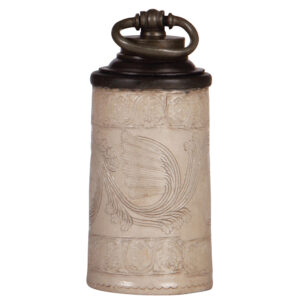 Stoneware Westerwälder Schraubflasche, 7.7" ht., c. 1790