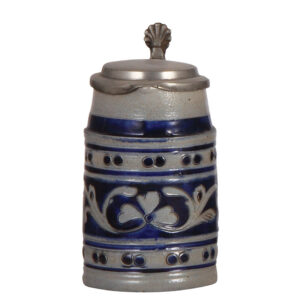 Stoneware pitcher, 6.0'' ht., late 1700s, Westerwälder Walzenkrug