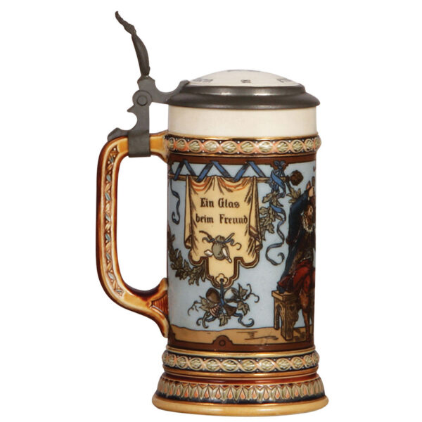 Mettlach stein, .5L, 1932, Ulmer Doppel, Stock Lager 1897 - Image 3