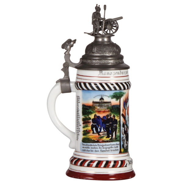 Regimental stein, .5L,  Feld Artl. Regt. Nr. 51, Strassburg, 1902 -1904 - Image 3