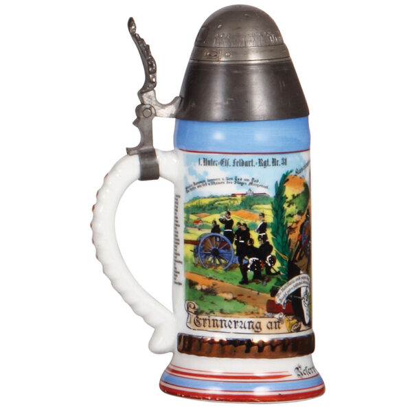 Regimental stein, .5L, Feld Artl. Nr. 31, Hagenau, 1904 - 1906 - Image 3