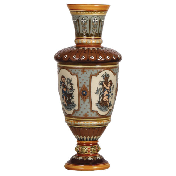 Mettlach vase, 13.1" ht.,1537