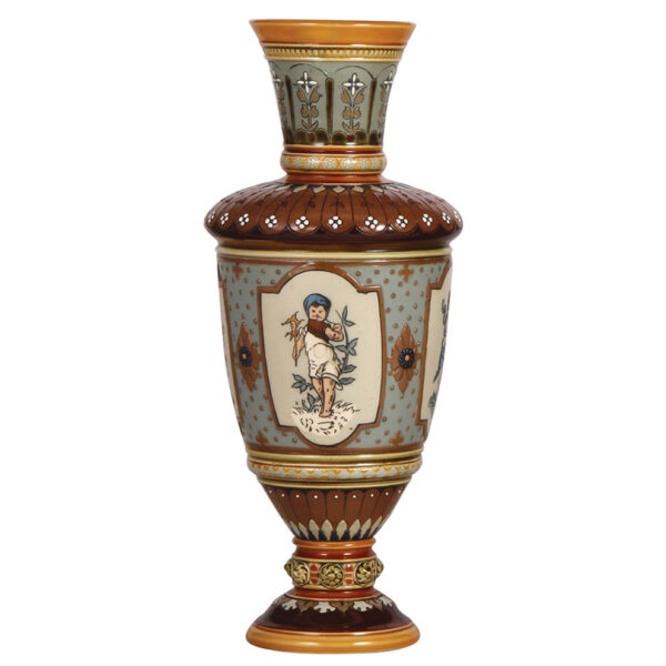 Mettlach vase, 13.1" ht.,1537 - Image 2