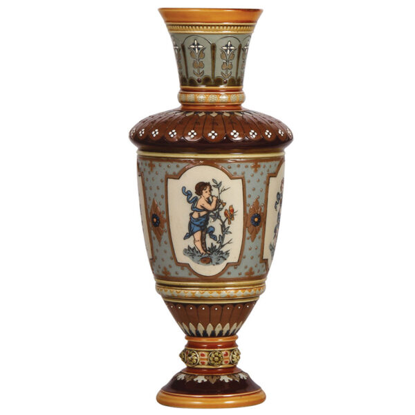 Mettlach vase, 13.1" ht.,1537 - Image 3