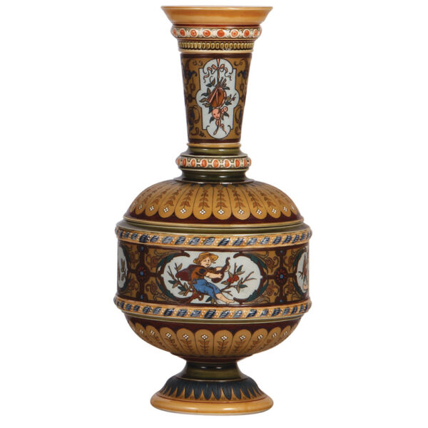 Mettlach vase, 13.1" ht.,1591 - Image 3