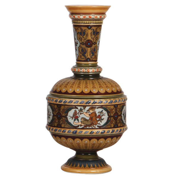 Mettlach vase, 13.1" ht.,1591 - Image 4