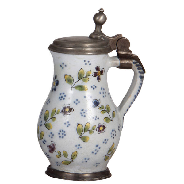 Faience stein, 5.2" ht., Augsburger Birnkrug - Image 2