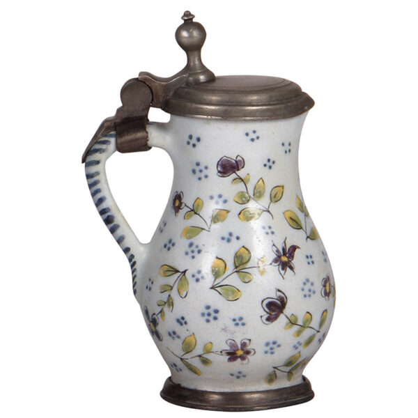 Faience stein, 5.2" ht., Augsburger Birnkrug - Image 3