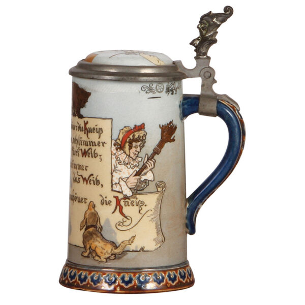 Mettlach steins (two), .5L, 1403 & .5L, 2090 - Image 4