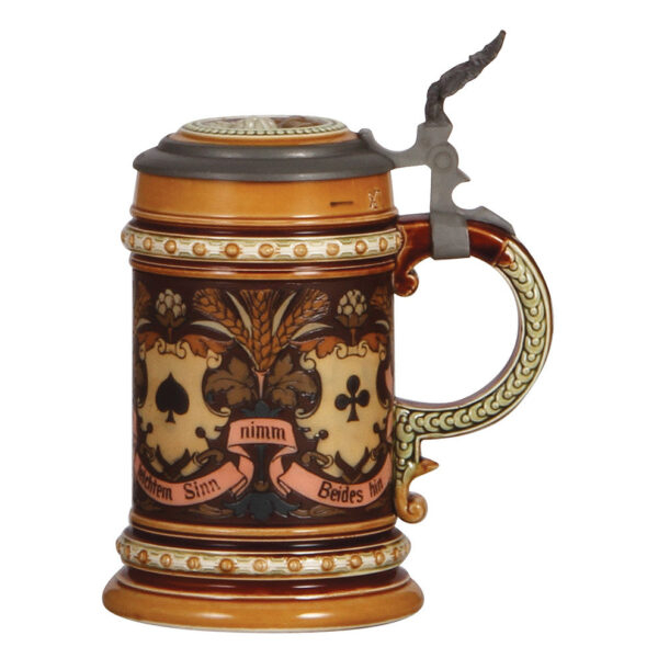 Mettlach steins (pair), .5L, 1394 & .5L, 1395 - Image 4