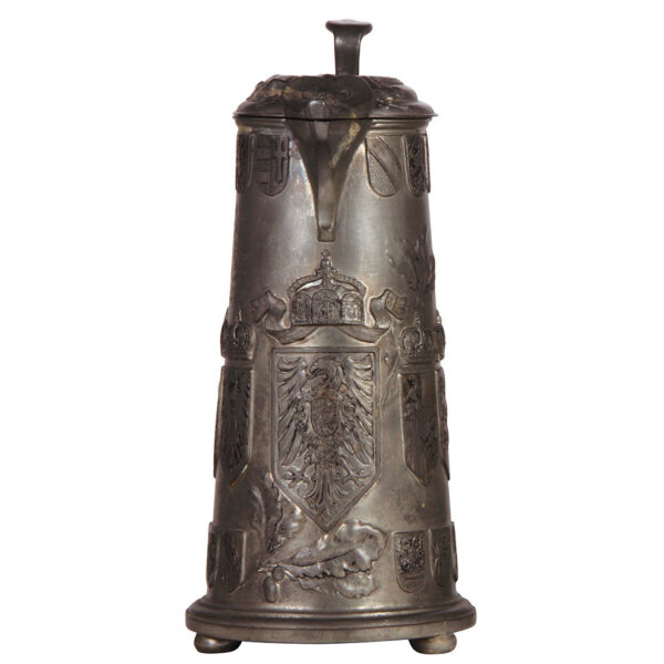 Pewter flagon, 14.5" ht., marked Kayserzinn