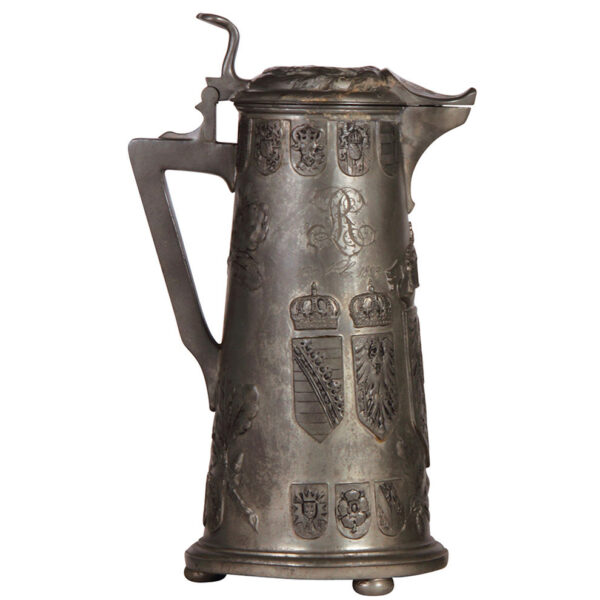 Pewter flagon, 14.5" ht., marked Kayserzinn - Image 3