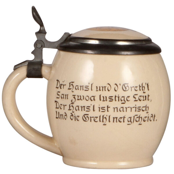 Mettlach items, mug, and Mettlach stein, .5L, 1280 [3185] - Image 4