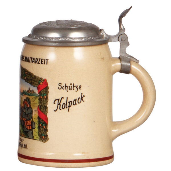 Third Reich stein, .5L, Inft. Regt. 80, Montabaur - Image 2