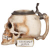 Character stein, .5L, porcelain, Skull on Book - Image 2
