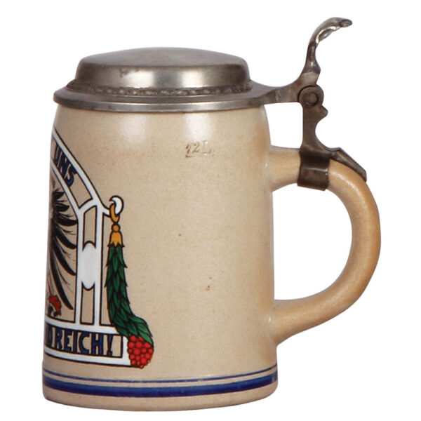 Military stein, .5L, stoneware, Gott mit Uns, Für Kaiser und Reich - Image 2