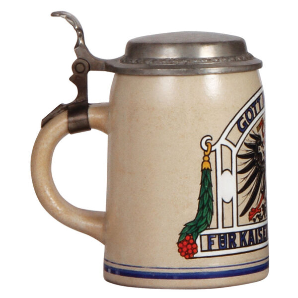 Military stein, .5L, stoneware, Gott mit Uns, Für Kaiser und Reich - Image 3