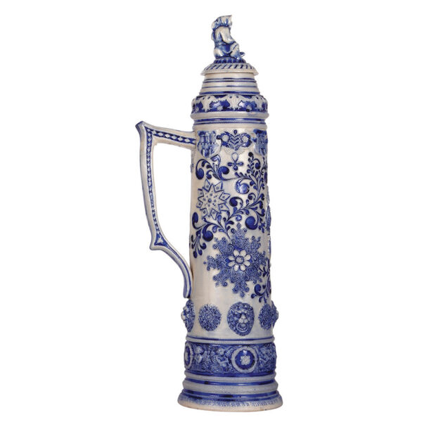 Stoneware stein, 25.6" ht., manufactured in Westerwald region - Image 3