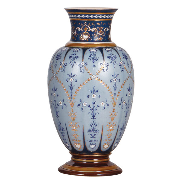 Mettlach vase, 13.6" ht., 1991