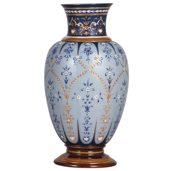 Mettlach vase, 13.6" ht., 1991 - Image 3