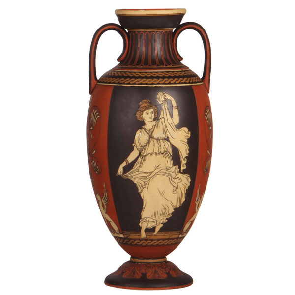 Mettlach vase, 15.5" ht., 2453