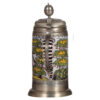 Faience stein, 10.3'' ht., mid 1700s, Erfurter Walzenkrug - Image 4