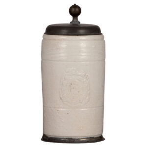 Stoneware stein, 9.2'' ht., early 1700s, Altenburger Walzenkrug