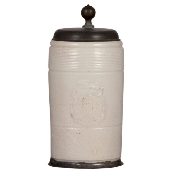 Stoneware stein, 9.2'' ht., early 1700s, Altenburger Walzenkrug